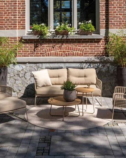 4 Seasons Outdoor Taste 4SO Albano loungeset + Verdi salontafel 73 Ø cm latte