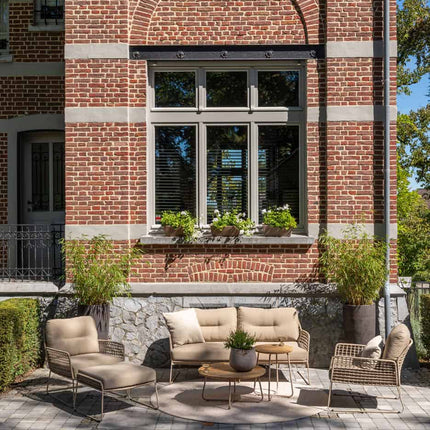 4 Seasons Outdoor Taste 4SO Albano loungeset + Verdi salontafel 73 Ø cm latte