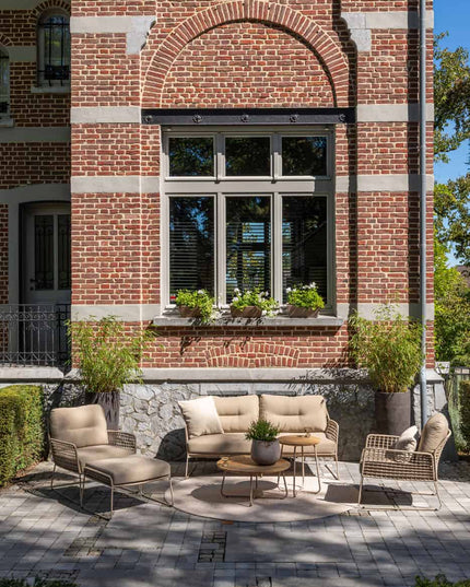 4 Seasons Outdoor Taste 4SO Albano loungeset + Verdi salontafel 73 Ø cm latte