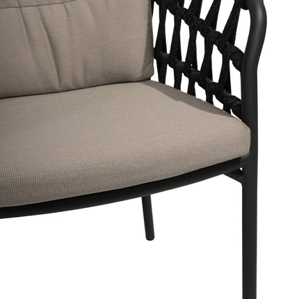 4 Seasons Outdoor Albareto dining stoel + Taste 4SO Prado tafel met keramisch tafelblad barrel antraciet 240 cm