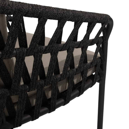 4 Seasons Outdoor Albareto dining stoel + Taste 4SO Prado tafel met keramisch tafelblad barrel antraciet 240 cm