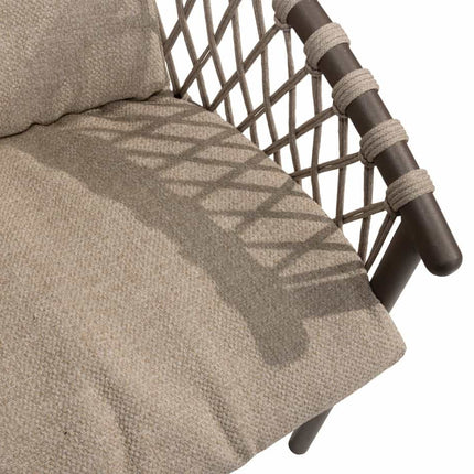 4 Seasons Outdoor Allora dining stoel terre + Taste 4SO Corsica tafel kiezel-vorm teak 240 cm