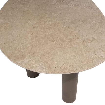 4 Seasons Outdoor Moretti high back dining stoel + Arizona tafel keramisch blad kiezel-vorm 240 cm