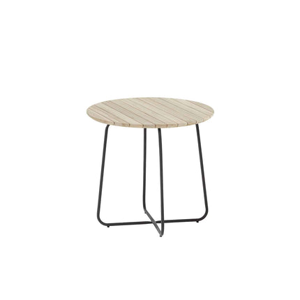 4 Seasons Outdoor Axel bijzettafel rond 45 cm teak tafelblad