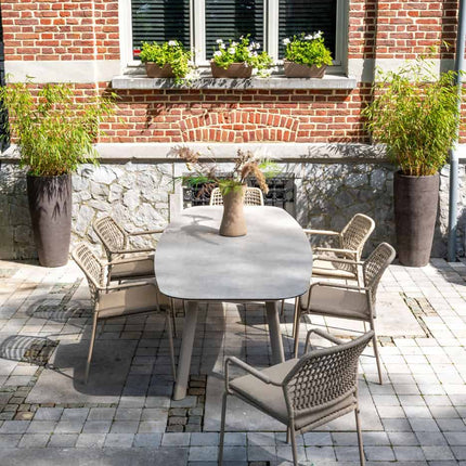 Taste 4SO Barista dining latte + Manolo tafel latte met geprint keramiek tafelblad 240 cm
