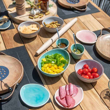 Taste 4SO Palma dining antraciet + Basso teak tafel 240 cm