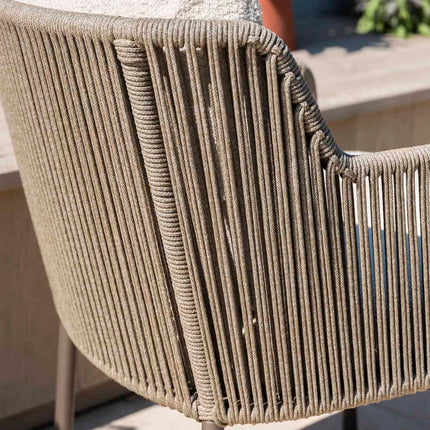 4 Seasons Outdoor Bernini dining stoel + Taste 4SO Prado tafel met keramisch tafelblad barrel terre 240 cm