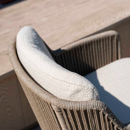 4 Seasons Outdoor Bernini dining stoel + Taste 4SO Prado tafel met keramisch tafelblad barrel terre 240 cm