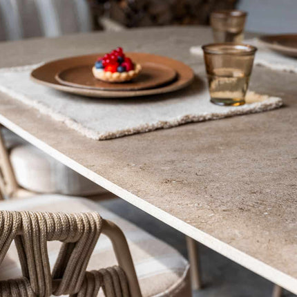 Taste 4SO Florence dining + Prado tafel met keramisch tafelblad barrel latte 300 cm - Image 7