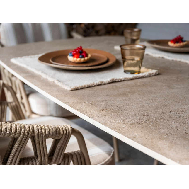 Taste 4SO Florence dining + Prado tafel met keramisch tafelblad barrel latte 300 cm - Image 7
