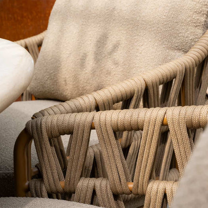 4 Seasons Outdoor Biarritz low dining set Amber + Hampton low dining tafel 160 Ø cm - Image 5