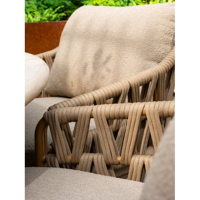 4 Seasons Outdoor Biarritz low dining set Amber + Hampton low dining tafel 160 Ø cm - Image 5