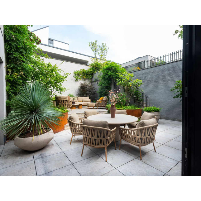 4 Seasons Outdoor Biarritz low dining set Amber + Hampton low dining tafel 160 Ø cm - Image 3