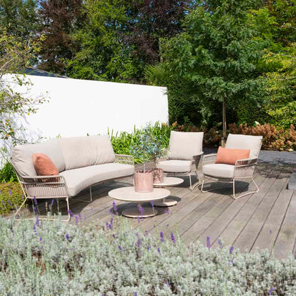 4 Seasons Outdoor Botanic organische 3-zits lounge bank incl. 3 kussens