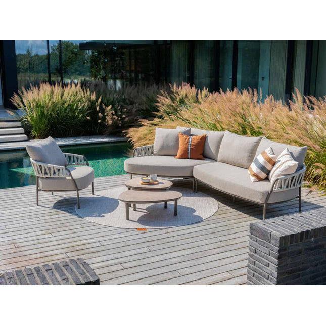 Taste 4SO Calma chaise lounge bank + salute tafel 120×65 cm terre - Image 3