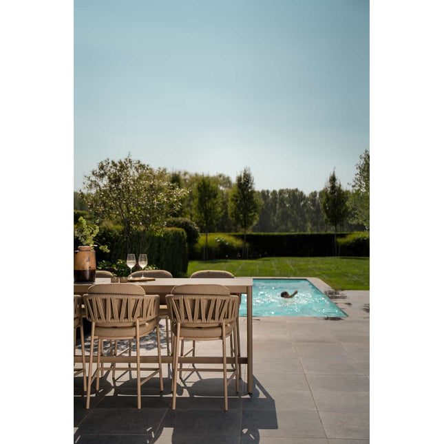Taste 4SO Calma high dining + Soho tafel met keramiek tafelblad 220×75 cm latte - Image 3