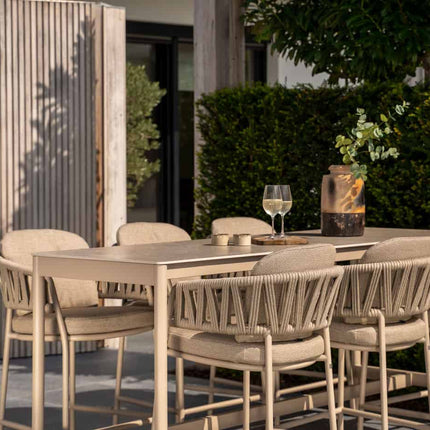 Taste 4SO Calma high dining + Soho tafel met keramiek tafelblad 220×75 cm latte - Image 2