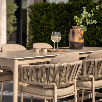 Taste 4SO Calma high dining + Soho tafel met keramiek tafelblad 220×75 cm latte - Image 6