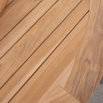 Taste 4SO Saba low dining teak tafel 160 Ø cm antraciet onderstel