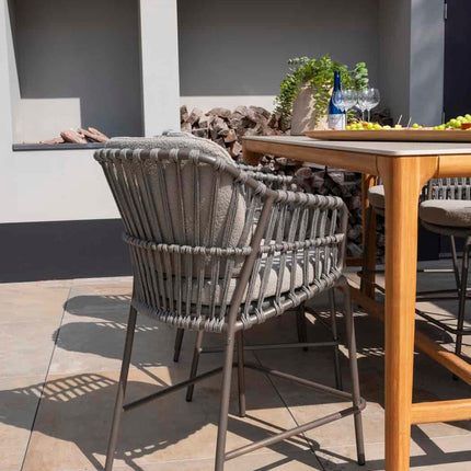 4 Seasons Outdoor Capalbio high dining stoel + Taste 4SO Liam high dining tafel met keramisch blad 220 cm