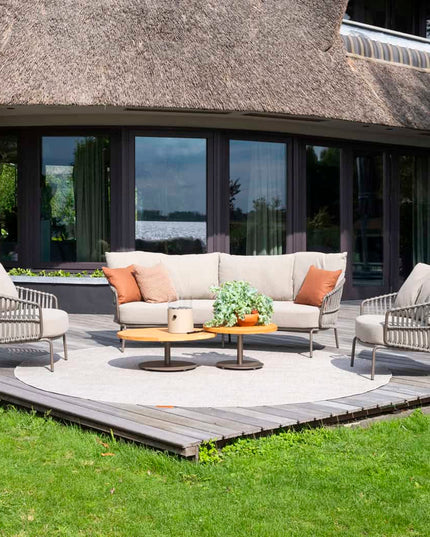 4 Seasons Outdoor Capalbio loungeset + Finn salontafel kiezel-vorm 125 cm