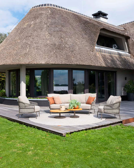 4 Seasons Outdoor Capalbio loungeset + Finn salontafel kiezel-vorm 125 cm