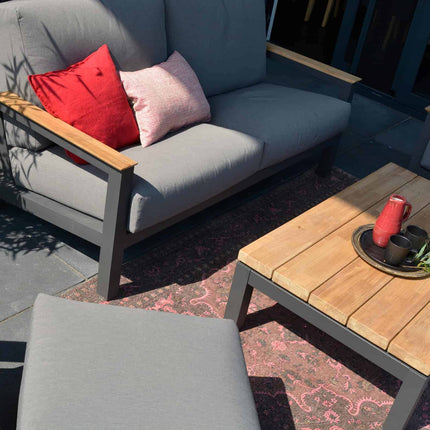 4 Seasons Outdoor Capitol koffietafel vierkant 90 x 90 x 35 cm. teak tafelblad