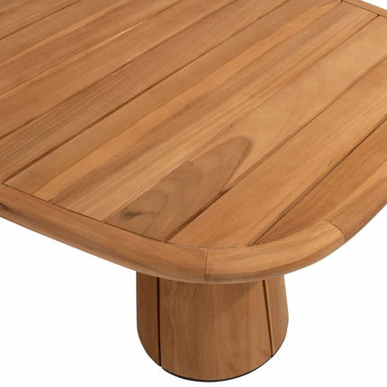 4 Seasons Outdoor Bernini dining stoel + Taste 4SO Capri tafel barrel-vorm teak 280 cm