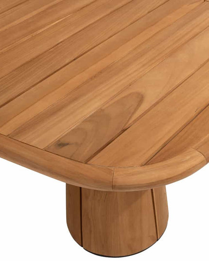 4 Seasons Outdoor Bernini dining stoel + Taste 4SO Capri tafel barrel-vorm teak 280 cm