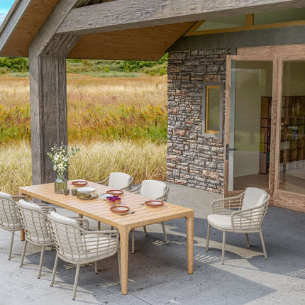 4 Seasons Outdoor Como dining + Taste 4SO Liam teak tafel 180 cm