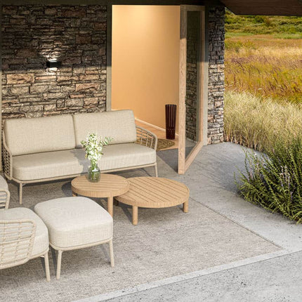 4 Seasons Outdoor Como bistro loungeset harvest + Verdi bijzettafel latte 45 Ø cm