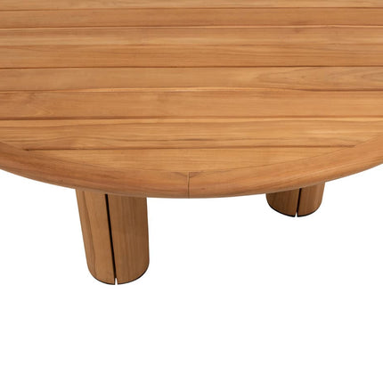 4 Seasons Outdoor Jura dining + Taste 4SO Corsica tafel kiezel-vorm teak 240 x 130 cm