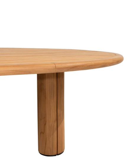 4 Seasons Outdoor Allora dining stoel latte + Taste 4SO Corsica tafel teak 160 Ø cm