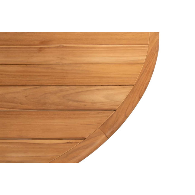 4 Seasons Outdoor Allora dining stoel latte + Taste 4SO Corsica tafel teak 160 Ø cm