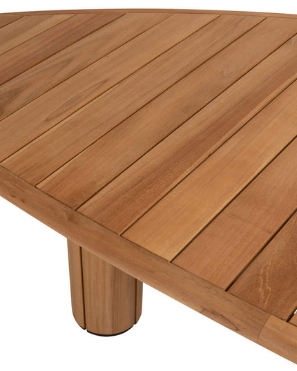4 Seasons Outdoor Fabrice dining stoel latte + Taste 4SO Corsica tafel kiezel-vorm teak 240 cm