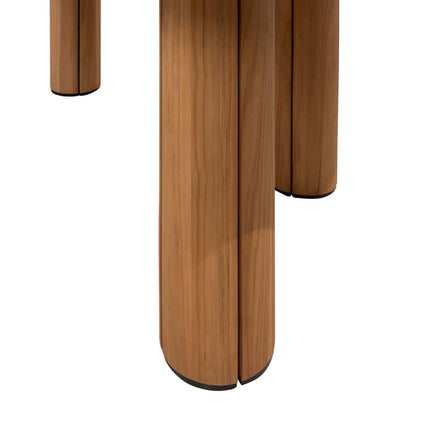 4 Seasons Outdoor Jura dining + Taste 4SO Corsica tafel kiezel-vorm teak 240 x 130 cm