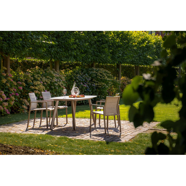 Taste 4SO Cortina dining + Manolo tafel terre met geprint keramiek tafelblad 180 cm - Image 4
