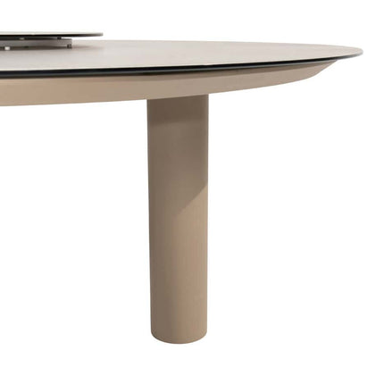 4 Seasons Outdoor Tuinset Sardinia low dining stoel + Taste 4SO Donato low dining tafel 160 cm Ø latte