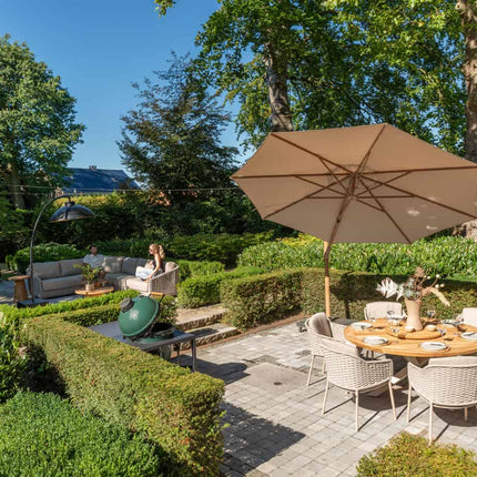 4 Seasons Outdoor Eros dining + Taste 4SO Prado teak tafel 130 Ø cm