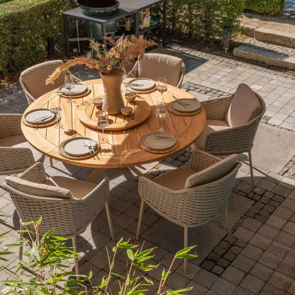 4 Seasons Outdoor Eros dining + Taste 4SO Prado teak tafel ovaal 240 cm