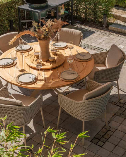 4 Seasons Outdoor Eros dining + Taste 4SO Prado teak tafel ovaal 240 cm