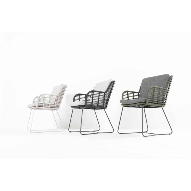 4 Seasons Outdoor Fabrice dining antraciet + Privada tafel ovaal HPL blad 240 cm