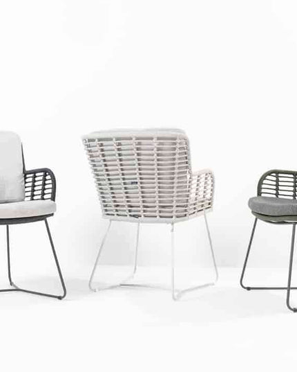 4 Seasons Outdoor Fabrice dining antraciet + Privada tafel ovaal HPL blad 240 cm