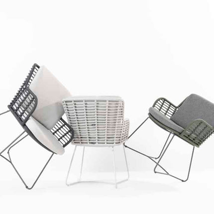 4 Seasons Outdoor Fabrice dining antraciet + Taste 4SO Fiesta bistrotafel 90 Ø cm