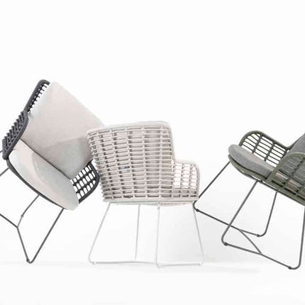 4 Seasons Outdoor Fabrice dining antraciet + Privada tafel ovaal HPL blad 240 cm