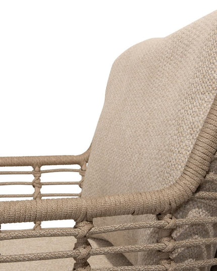 4 Seasons Outdoor Fabrice dining stoel latte + Taste 4SO Corsica tafel kiezel-vorm teak 240 cm
