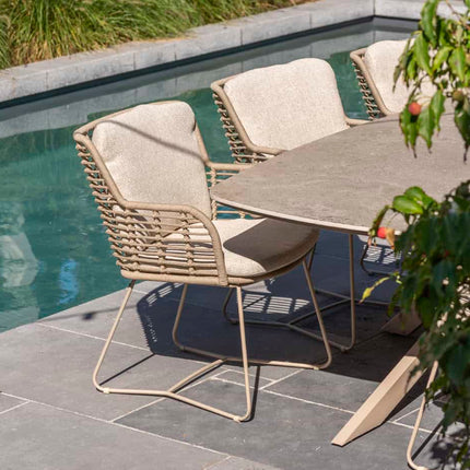 4 Seasons Outdoor Fabrice dining set Latte + Taste 4SO Estate tafel Latte 240 cm - Image 3