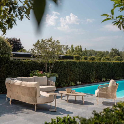 Taste 4SO Florence modulaire lounge + Demi set van 2 salontafels latte 50 x 60 en 70 x 80 cm. - Image 4