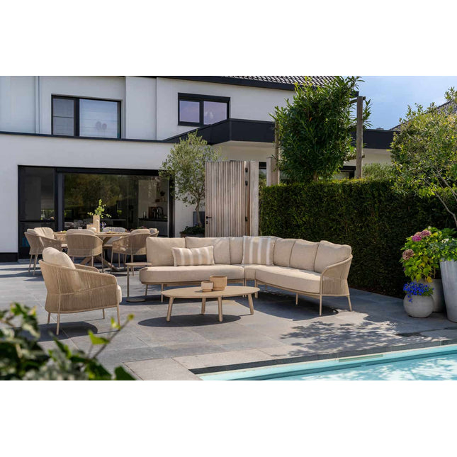 Taste 4SO Florence modulaire lounge + Demi set van 2 salontafels latte 50 x 60 en 70 x 80 cm. - Image 3