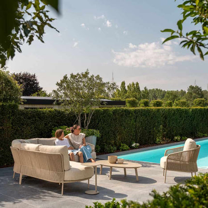 Taste 4SO Florence modulaire lounge + Demi set van 2 salontafels latte 50 x 60 en 70 x 80 cm. - Image 2